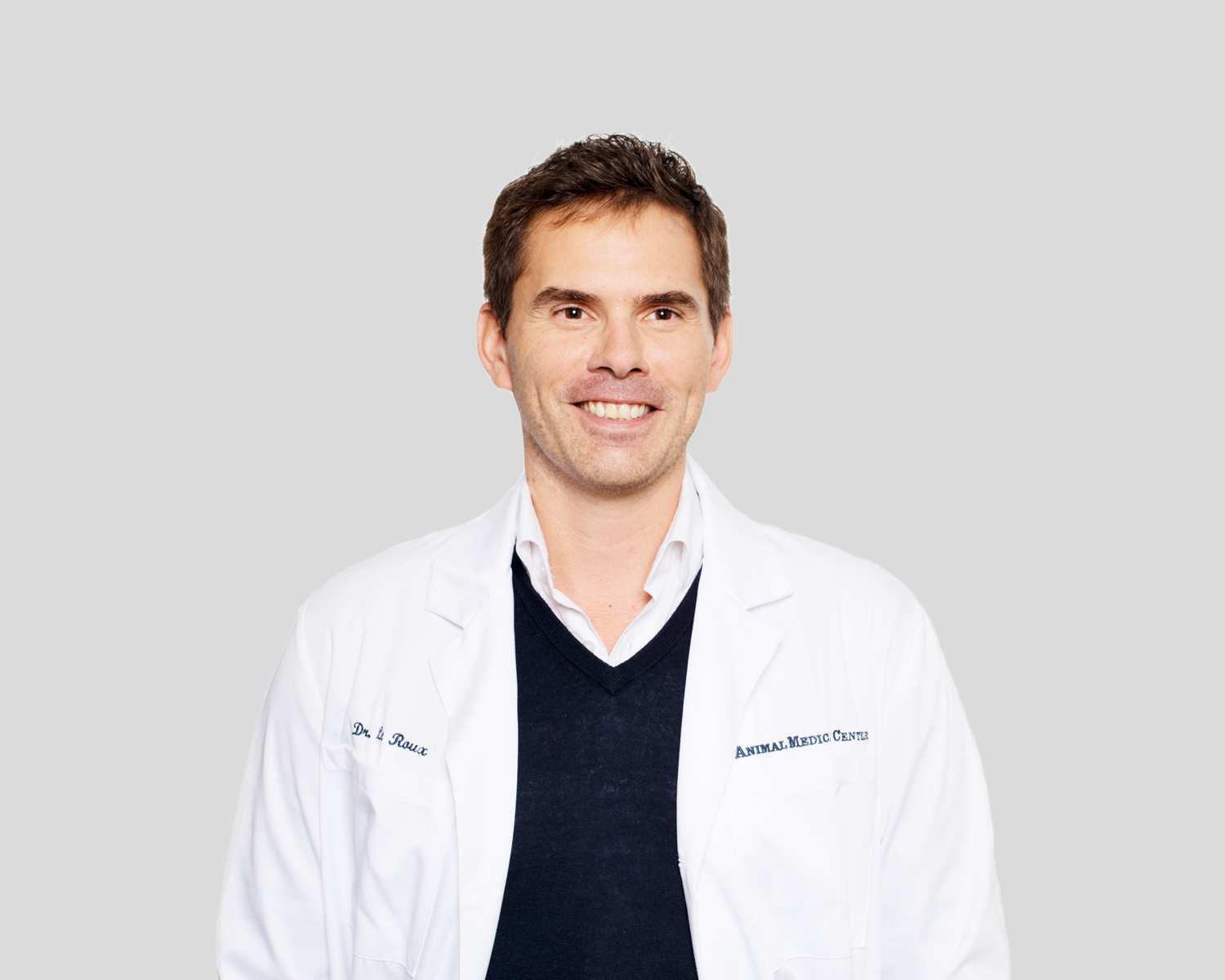 Dr. Alexandre Le Roux of the Animal Medical Center in New York City