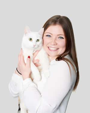 Marina Timmerman with cat